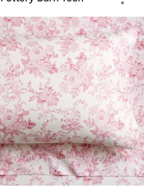 LoveShackFancy Garden Damask Pink Floral Sheet Set twin xl flaw